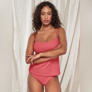 NWT [Pacifica] by Sunsets Tankini Top in Hibiscus Tea Coralie Women’s Sz 36D/38C